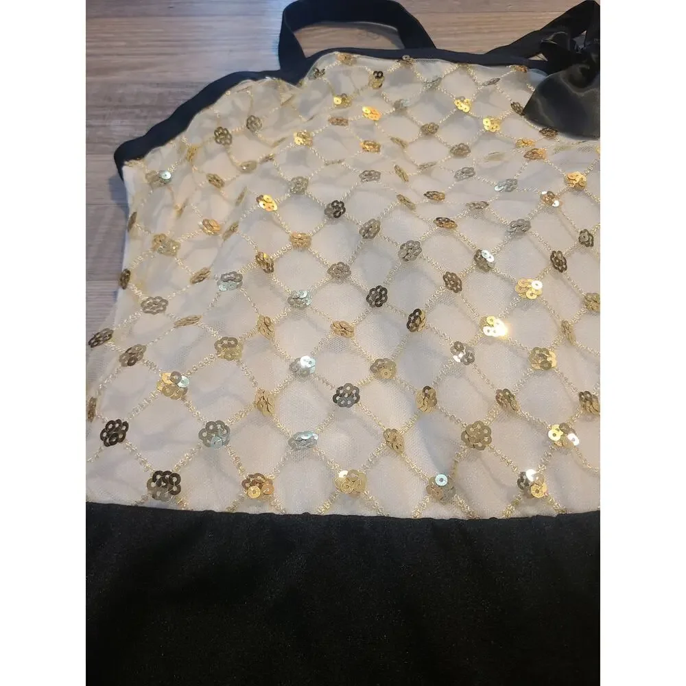 Weissman xxl children's gymnastic dance set sequined top